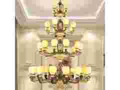 玉石吊灯 天然玉石吊灯 全铜玉石吊灯 客厅玉石吊灯图1