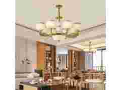 新中式铜灯 中式全铜吊灯 纯铜吊灯定制图1