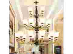高档全铜灯 全铜吊灯 全铜客厅灯 全铜客厅吊灯图1