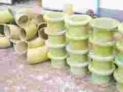 玻璃钢法兰管件法兰盘 变径三通四通风阀管道承插口玻璃钢弯头图1