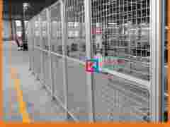 苏州工作台防护网 工厂流水线防掉落围栏 铝合金隔离网 大门图1