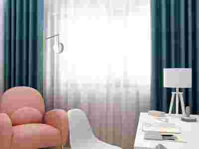 布艺定制软装窗帘全遮光黑科技窗帘图1