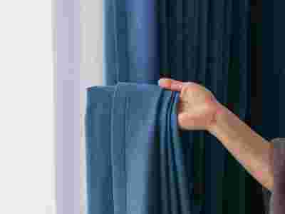 日式全遮光高温定型定制窗帘办公室窗帘定制安装图1