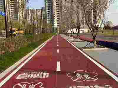 南京道路划线 达尊彩色防滑路面施工图2
