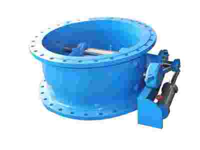 HH47X法兰蝶式缓冲止回阀逆止阀单向阀 斜座式缓冲止回阀图1