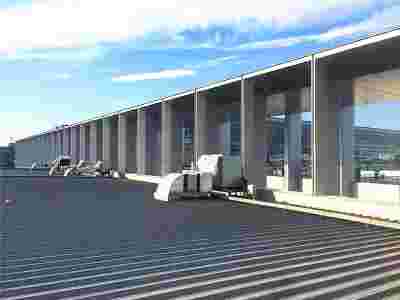 0.9mm厚弯弧铝镁锰板 火车站65-330高立边金属屋面板图1