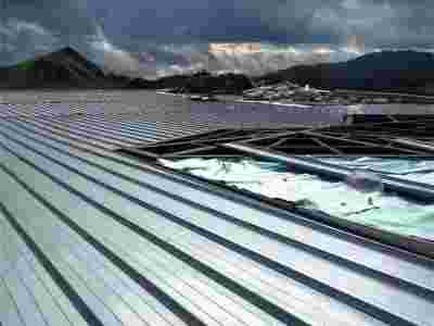 0.9mm厚弯弧铝镁锰板 火车站65-330高立边金属屋面板图3