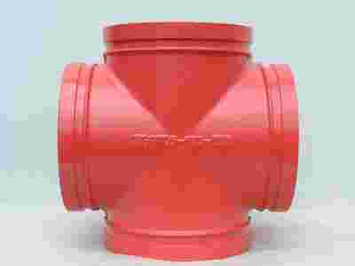 迈克沟槽管件 沟槽正四通图1