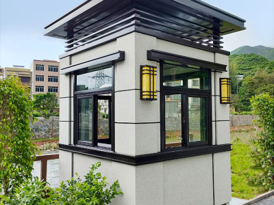 深圳成品钢结构真石漆值班亭定制图1