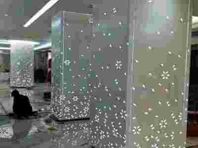 异型冲孔室内立柱铝板 密拼造型铝单板包柱子装修图2