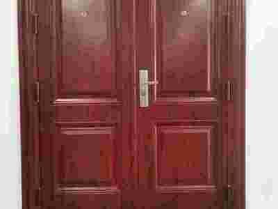 红色防火防盗门,带飞边下槛防盗锁,安徽防火防盗门厂图2