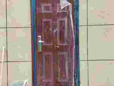 红色防火防盗门,带飞边下槛防盗锁,安徽防火防盗门厂图5