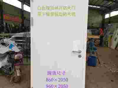 白色双开防火门,带槛带边防火锁,合肥防火门厂图3