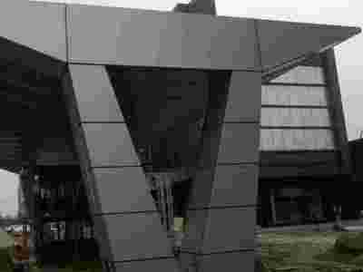 冲孔镂空氟碳铝板包柱子 包柱铝单板造型效果图5