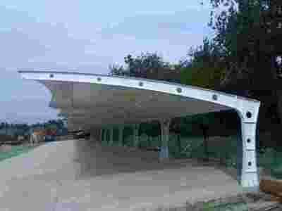 提供膜结构钢架，车棚钢架；看台钢架；景观钢架；污水池加盖钢架图4