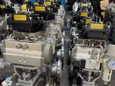 衬氟气动球阀Q641FS 法兰气动球阀图2