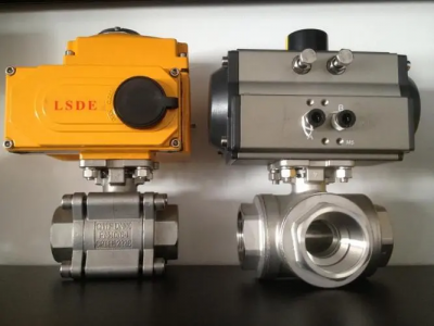 气动三通球阀Q614F 内螺纹气动三通球阀图2