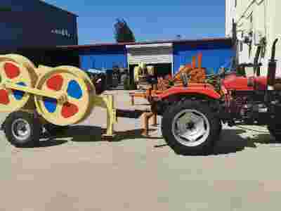 504 拖拉机装传动绞盘牵引机 加装立式滚筒图1