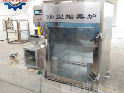 腊肠腊肉红肠烟熏箱老火腿蒸熏上色机 100型全自动豆干烟熏炉图2